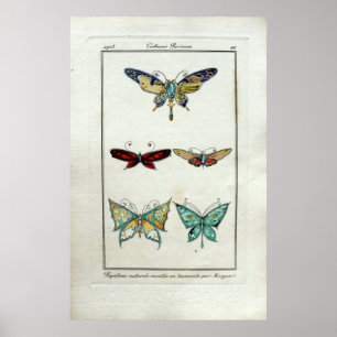 Vintage Jugendstil-Schmetterlingsschmuck von Morga Poster