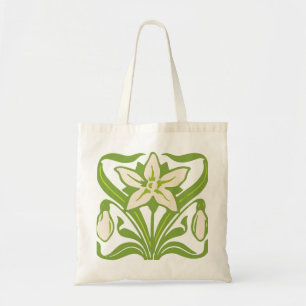Vintage Jugendstil-Schneeschuhwanderung Tragetasche