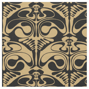 Vintage Jugendstil-Tänzer von Koloman Moser Stoff