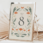 Vintage Jugendstil-Tischnummer<br><div class="desc">Diese Hochzeitskarte aus der Jugendstil-Sammlung zeigt ein Vintages Blumendesign,  das moderne Eleganz ausstrahlt. Personalisieren Sie es einfach und schnell mit Ihren Daten. Klicken Sie einfach auf den Button "Anpassen",  um Stil und Position des Textes zu verändern und zu formatieren.</div>