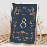 Vintage Jugendstil-Tischnummer Tischnummer<br><div class="desc">Diese Hochzeitskarte aus der Jugendstil-Sammlung zeigt ein Vintages Blumendesign,  das moderne Eleganz ausstrahlt. Personalisieren Sie es einfach und schnell mit Ihren Daten. Klicken Sie einfach auf den Button "Anpassen",  um Stil und Position des Textes zu verändern und zu formatieren.</div>