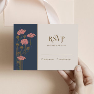 Vintage Jugendstil-UAWG-Karte RSVP Karte