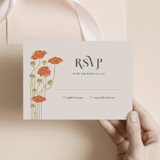 Vintage Jugendstil-UAWG-Karte RSVP Karte