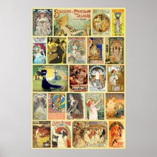 Vintage Jugendstil-Werbung Poster