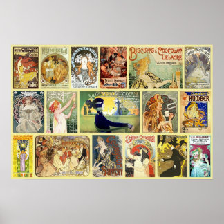 Vintage Jugendstil-Werbung Poster
