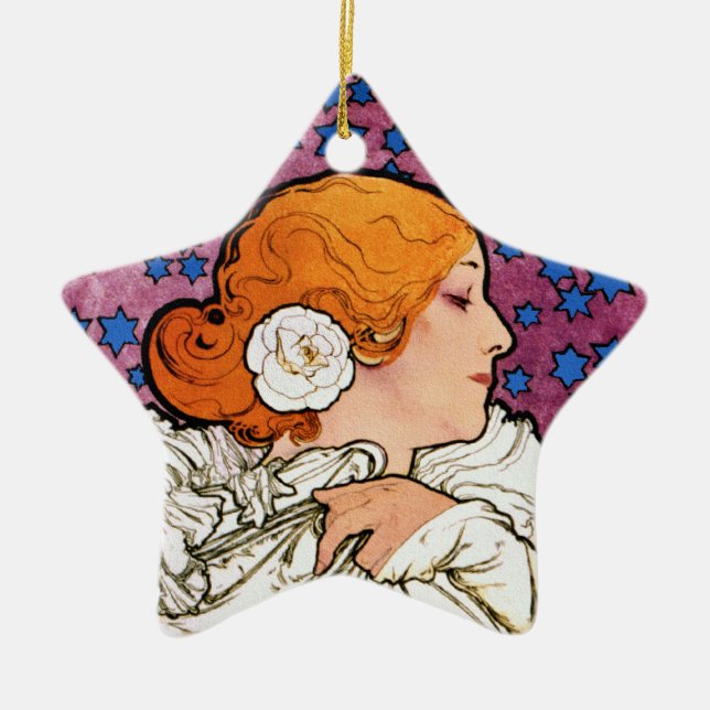 Vintage Jugendstildekoration Keramik Ornament (Vorne)