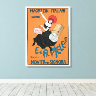 Vintage Jugendzeitschrift Magazzini Italiani von C Leinwanddruck