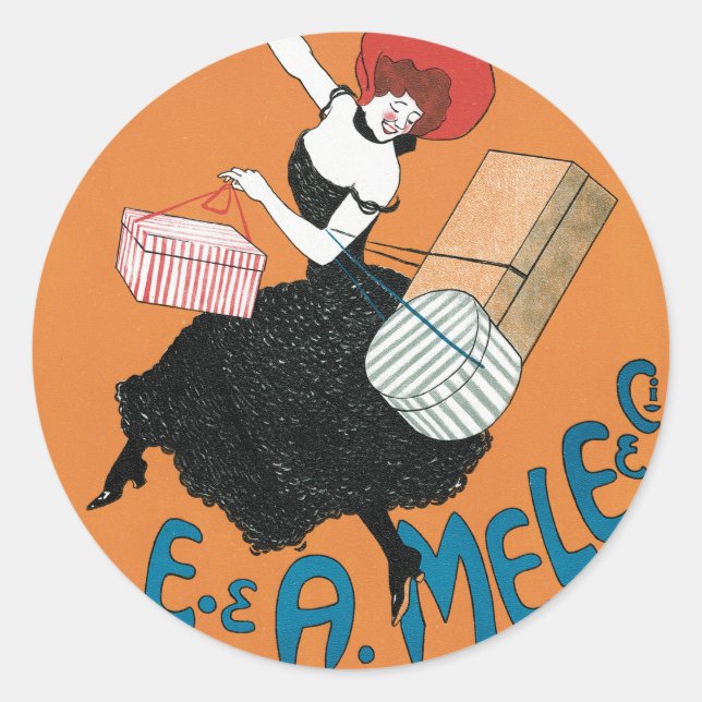 Vintage Jugendzeitschrift Magazzini Italiani von C Runder Aufkleber (Vorderseite)