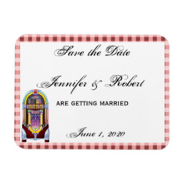 Vintage Jukebox der 50er Jahre Save the Date Magnet