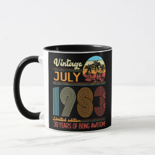 Vintage Juli 1983 Limitierte Edition Geburtstag  Tasse