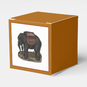 Vintage Jumbo Circus Elephant Retro Die Cut Card Geschenkschachtel