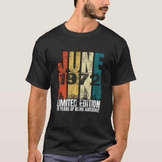 Vintage June 1972 Bday Costume 49 Years Old 49th B T-Shirt