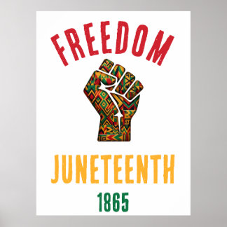Vintage Juneteenth Freiheit 1865 Panafrikanisches  Poster