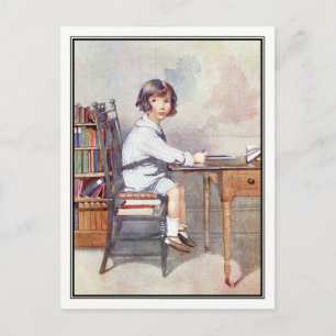 Vintage Junge in der Schule - Honor C. Appleton Postkarte