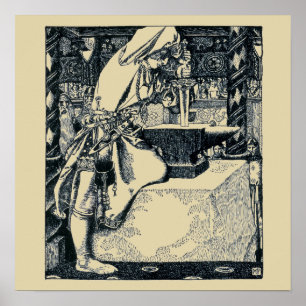 Vintage Junger König Artus von Howard Pyle Poster