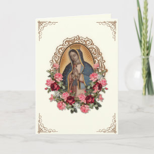 Vintage Jungfrau Maria Guadalupe religiös katholis Karte