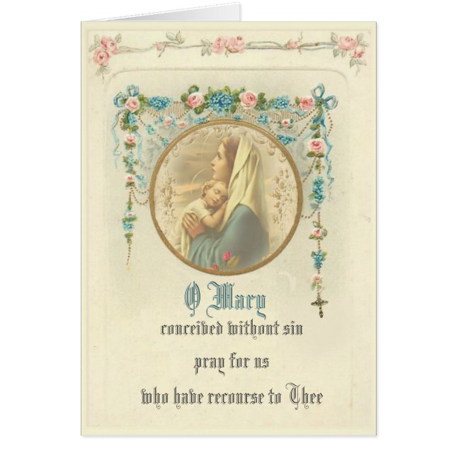 Vintage Jungfrau Mary mit dem Baby Jesus (Vorne)