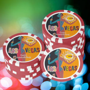 Vintage-Junggesellinnen-Abschiedsparty in Las Vega Pokerchips