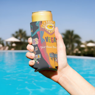 Vintage Junggesellinnen-Abschiedsparty in Las Vega Selters Dosenkühler