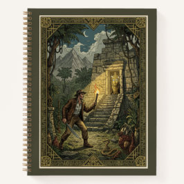 Vintage Jungle Explorer & Hidden Golden Temple Notizbuch