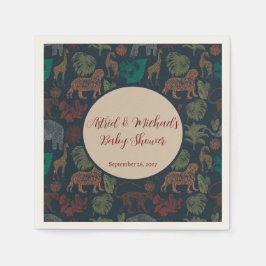Vintage Jungle Safari Babydusche Serviette