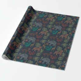 Vintage Jungle Safari Geschenkpapier