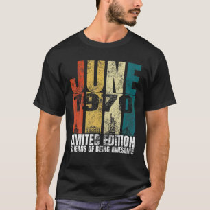 Vintage Juni 1970 Geburtstagskostüm 51 Jahre alt 5 T-Shirt