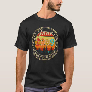 Vintage Juni 2009 13. Geburtstag 13 Jahre alt 2 T-Shirt