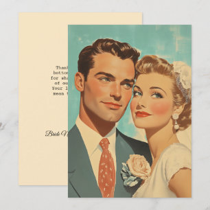 Vintage Just Married Glückseligkeit Einladung