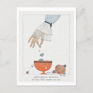 Vintage Juwelierwerbung in den 1920er Jahren Postkarte