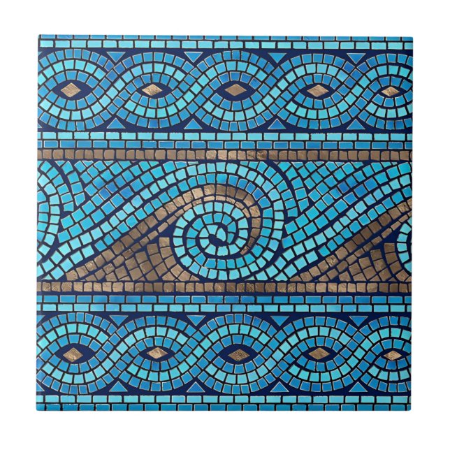 Vintage Kacheln in Blau und Weiß (Vorderseite)