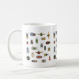Vintage Käfer Insekten Muster Entomologie Natur Kaffeetasse