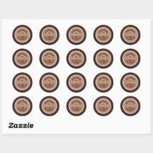 Vintage-Kaffeabadge-Braun-Sticker