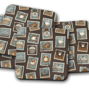 Vintage Kaffee-Briefmarke Retro Coffee Cork Unte Getränkeuntersetzer