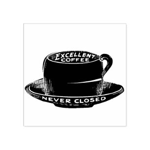 Vintage Kaffee-Cup-Briefmarke Gummistempel