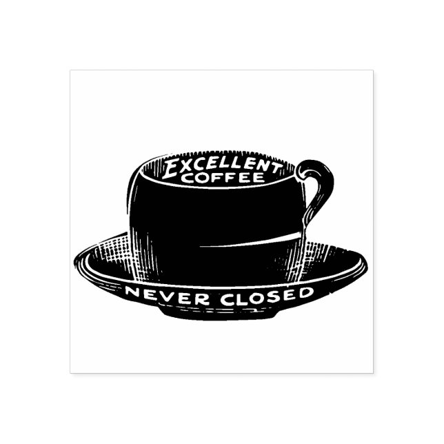 Vintage Kaffee-Cup-Rubber-Briefmarke Gummistempel (Prägung)