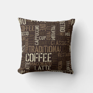 Vintage-Kaffee-Erlebnis Nahtloses Muster Kissen