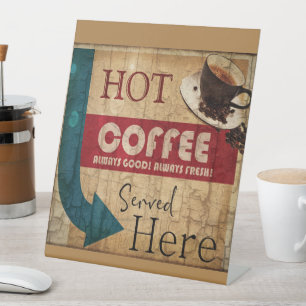 Vintage-Kaffee-Leuchtreklame Sockelschild