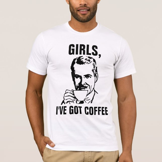 VINTAGE KAFFEE-T - Shirt VON FUNNY MEN (Vorderseite)