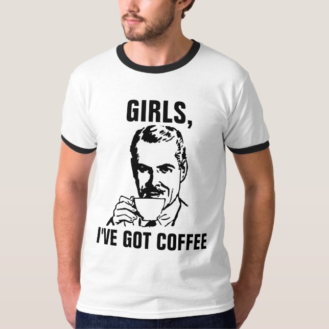VINTAGE KAFFEE-T - Shirt VON FUNNY MEN (Vorderseite)
