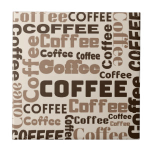 Vintage-Kaffee-Typografie-Muster (2) Fliese
