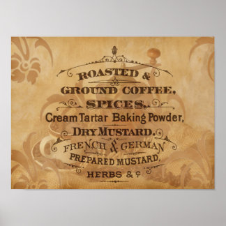Vintage Kaffeekoffe Poster