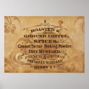 Vintage Kaffeekoffe Poster