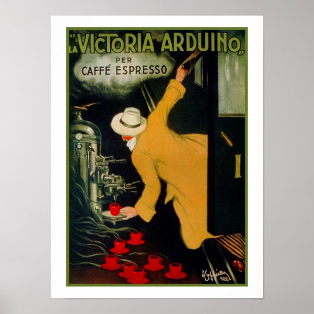 Vintage Kaffeemaschine aus den 20er Jahren Poster (Vorne)