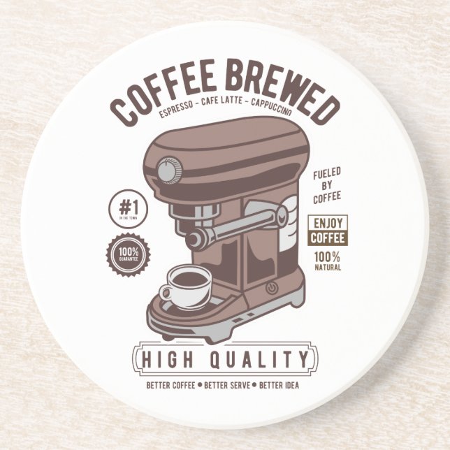 Vintage Kaffeemaschine Getränkeuntersetzer (Vorne)