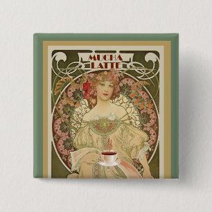 Vintage-Kaffeeplakat Button