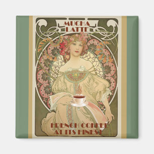 Vintage-Kaffeeplakat Magnet