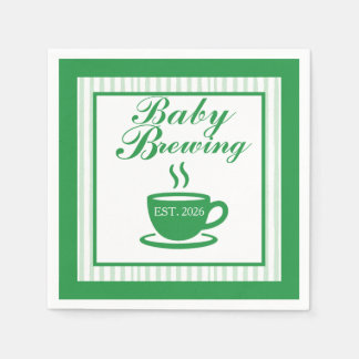 Vintage-Kaffeeshop-Baby-Party - Vintage Grün Serviette