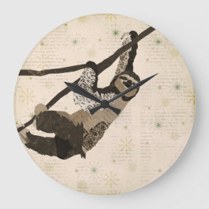 Vintage Kaffeeu. Cremesloth-Uhr Große Wanduhr