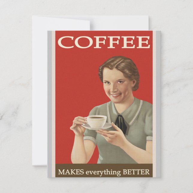 Vintage Kaffeewerbung (Vorderseite)